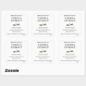 Autocollant d'étiquette moderne d'extrait de vanil (Feuille)