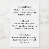 Autocollant d'étiquette moderne d'extrait de vanil (Étiquettes simples)