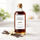 Autocollant d'étiquette moderne d'extrait de vanil