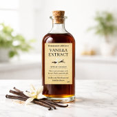 Autocollant d'étiquette moderne d'extrait de vanil