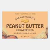 Autocollant d'étiquette personnalisée de beurre de (Devant)