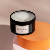 Autocollant d'étiquette « Pink & Black Bridesmaid 