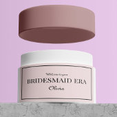 Autocollant d'étiquette « Pink & Black Bridesmaid 