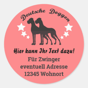 Autocollant Deutsche Doggen allemand