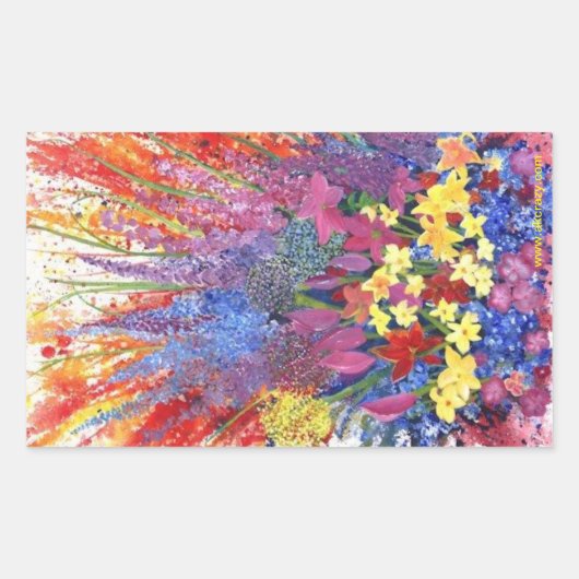 autocollant d'explosion florale de l'Alaska (Devant)