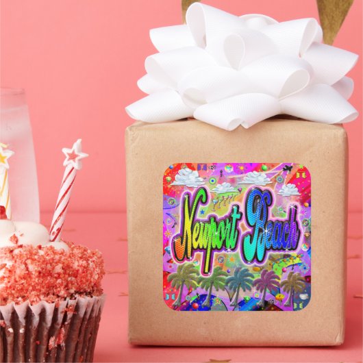 Autocollant d'Express Newport Beach Vista (Fête)