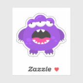 Autocollant d'Halloween mou petit monstre (Feuille)