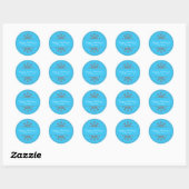 Autocollant d'hiver Blue & Silver Snowflake (Feuille)