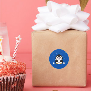 Autocollant d'hiver de pingouin mignon Kawaii