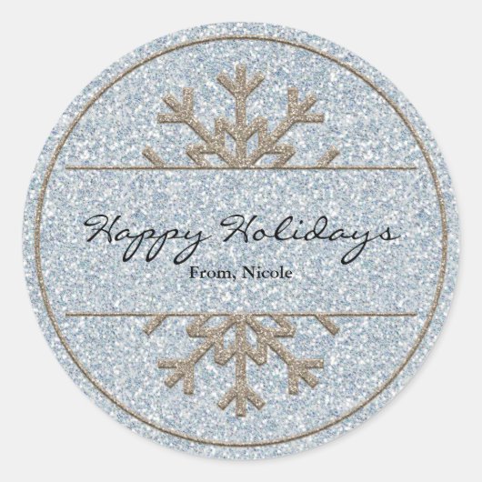 Autocollant d'hiver Gold & Silver Snowflake (Devant)