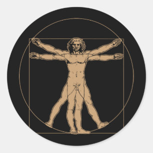 Autocollant d'homme de da Vinci Vitruvian