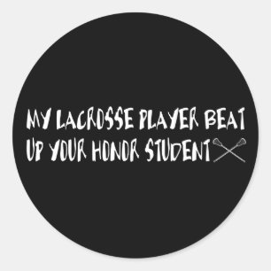 Autocollant d'honneur d'humour de lacrosse