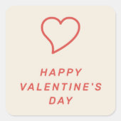 Autocollant d'icône de cœur moderne pour la Saint- (Devant)