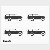 Autocollant d'icône Oval Toyota Land Cruiser série (Feuille)