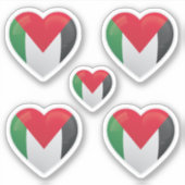 Autocollant d'icône Palestine Love (Devant)
