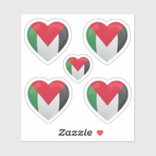 Autocollant d'icône Palestine Love