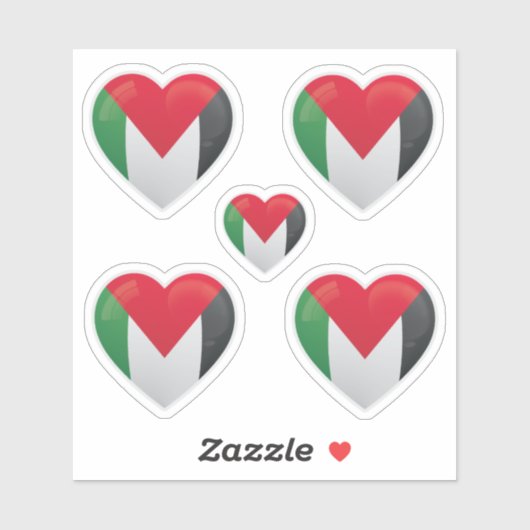 Autocollant d'icône Palestine Love (Feuille)