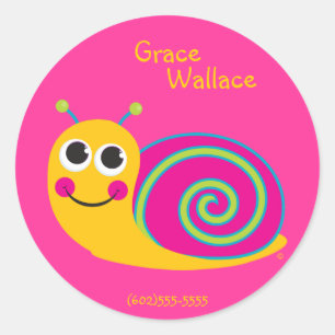 Autocollant d'identification d'escargot