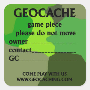 Autocollant d'identification Geocache