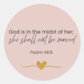 Autocollant Dieu Est Au Milieu D'Elle – Psaume 46: (Devant)