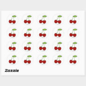 Autocollant d'illustration de cerise (Feuille)