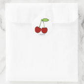 Autocollant d'illustration de cerise (Sac)