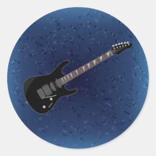 Autocollant d'illustration de guitare