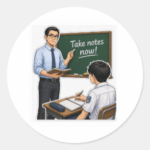 Autocollant d'illustration de salle de classe pour