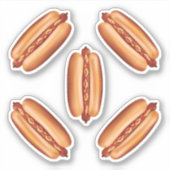 Autocollant d'illustrations de Hot Dog Fast Food (Devant)