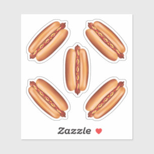 Autocollant d'illustrations de Hot Dog Fast Food