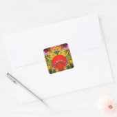 Autocollant d'impression de champignon hippie vint (Enveloppe)