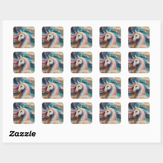 Autocollant d'impressionnisme Celestia Horse (Feuille)