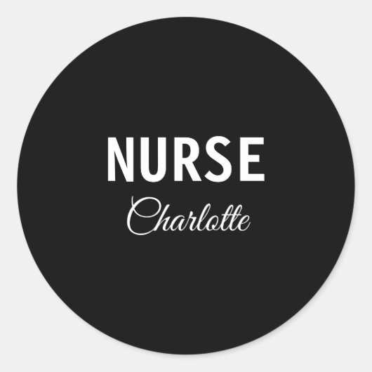 Autocollant d'infirmière minimal | travailleur de (Devant)