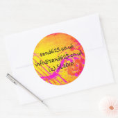 autocollant d'information - design abstrait rose c (Enveloppe)