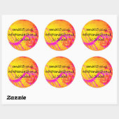 autocollant d'information - design abstrait rose c (Feuille)
