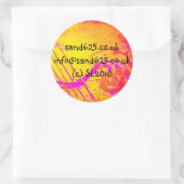 autocollant d'information - design abstrait rose c (Sac)