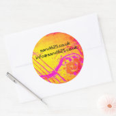 autocollant d'information - design abstrait rose c (Enveloppe)