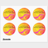 autocollant d'information - design abstrait rose c (Feuille)