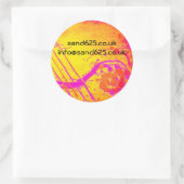 autocollant d'information - design abstrait rose c (Sac)