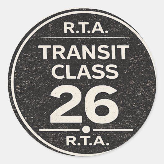 Autocollant d'infrastructure de la classe 26 de la (Devant)