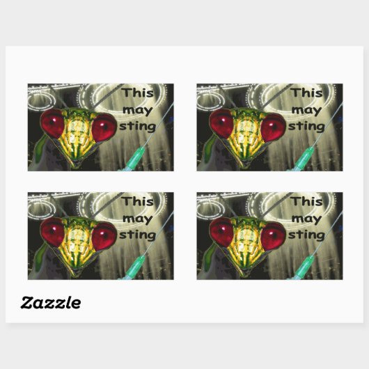 Autocollant d'injection Alien : "Cela peut piquer" (Feuille)