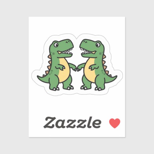 Autocollant Dino Duo (Feuille)