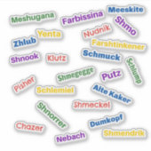 Autocollant d'insultes yiddish (Devant)