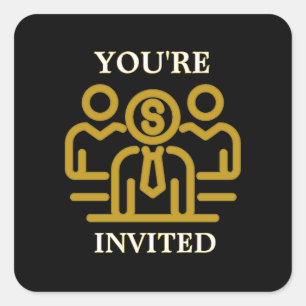 Autocollant d'invitation à un événement d'entrepri