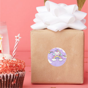 Autocollant d'invitation d'anniversaire Licorne Ar