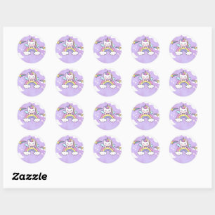 Autocollant d'invitation d'anniversaire Licorne Ar