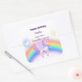 Autocollant d'invitation d'anniversaire Licorne Ar (Enveloppe)