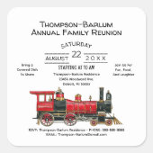 Autocollant d'invitation de retrouvailles de train (Devant)