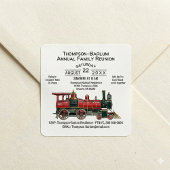 Autocollant d'invitation de retrouvailles de train