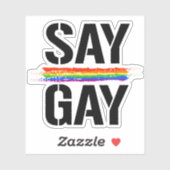 Autocollant Dire Gay (Feuille)